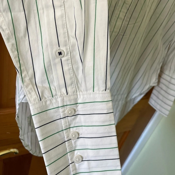 J. Crew Relaxed-fit collarless tunic shirt in striped poplin Popover Size 2 - Picture 4 of 12